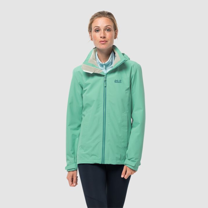 Jack Wolfskin Womens Evandale Hardshell Jacket Turquoise 289647XYE